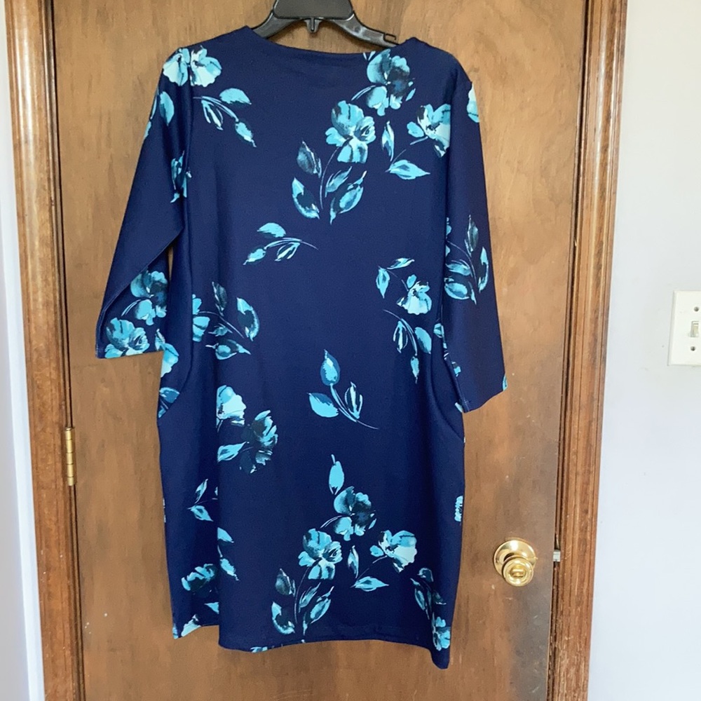 Croft and barrow PETITE floral print dress w Pockets MP - Picture 10 of 16